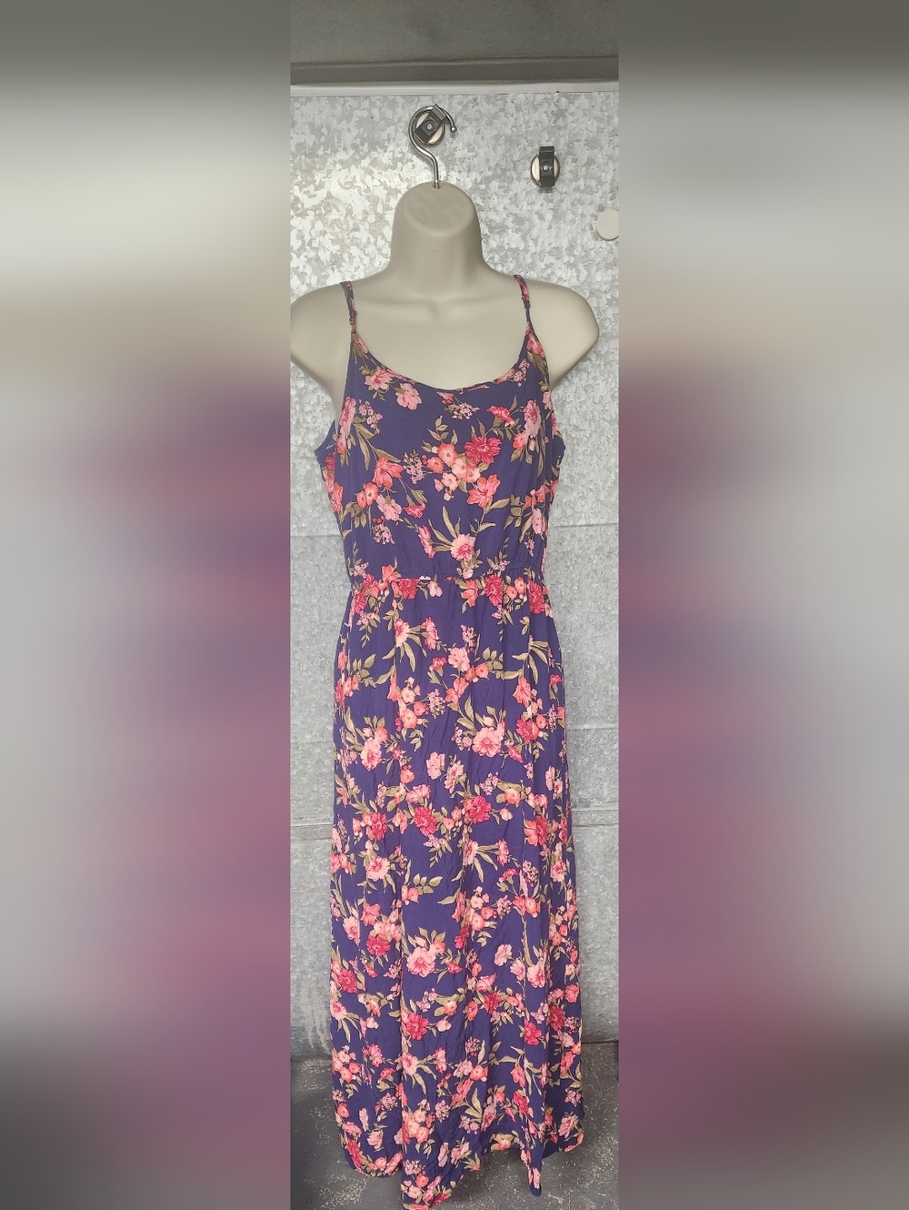 Forever 21 Blue Floral Summer Maxi Dress Womens Large